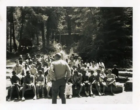 At camp