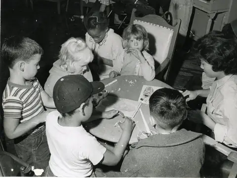 Children at the craft table