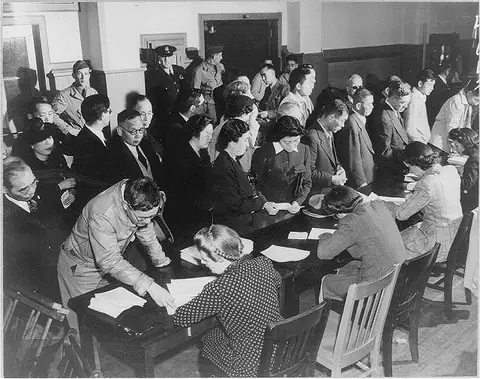 Registration at the Civil Control Station, 1530 Buchanan Street